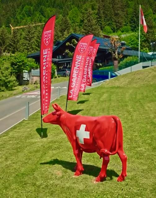 Vaches-en-resine-Suisse-Drapeau Suisse- Ecole La Garenne-Villars-sur-Ollon
